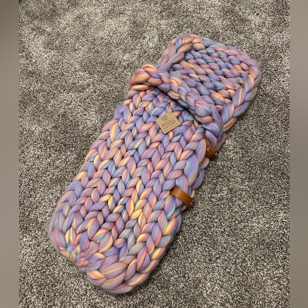Woolly Cloud. 100% Merino wool stroller blanket.